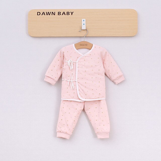 Baby Boy Clothes autumn cartoon lacing Girl Clothing Set Cotton Baby Clothes Suits Infant Kids Clothes toddler girl winter: Light Pink / 3M (Height 50-59CM)