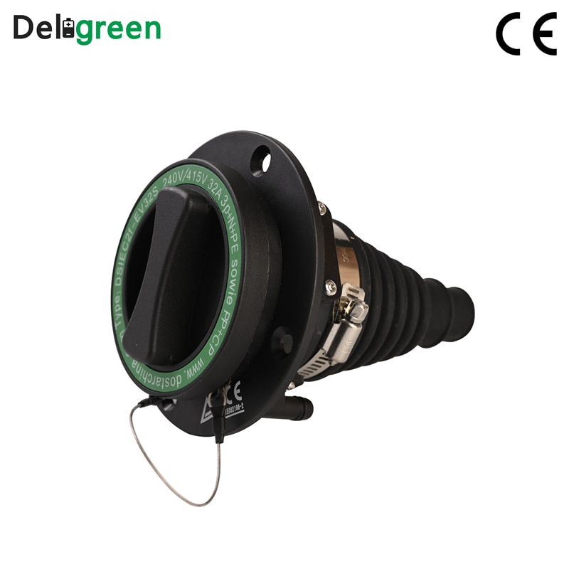 Duosida Type2 16A 32A socket voor EV side mannelijke inlaat IEC62196 Europese standaard inlaat Eenfase Drie fase