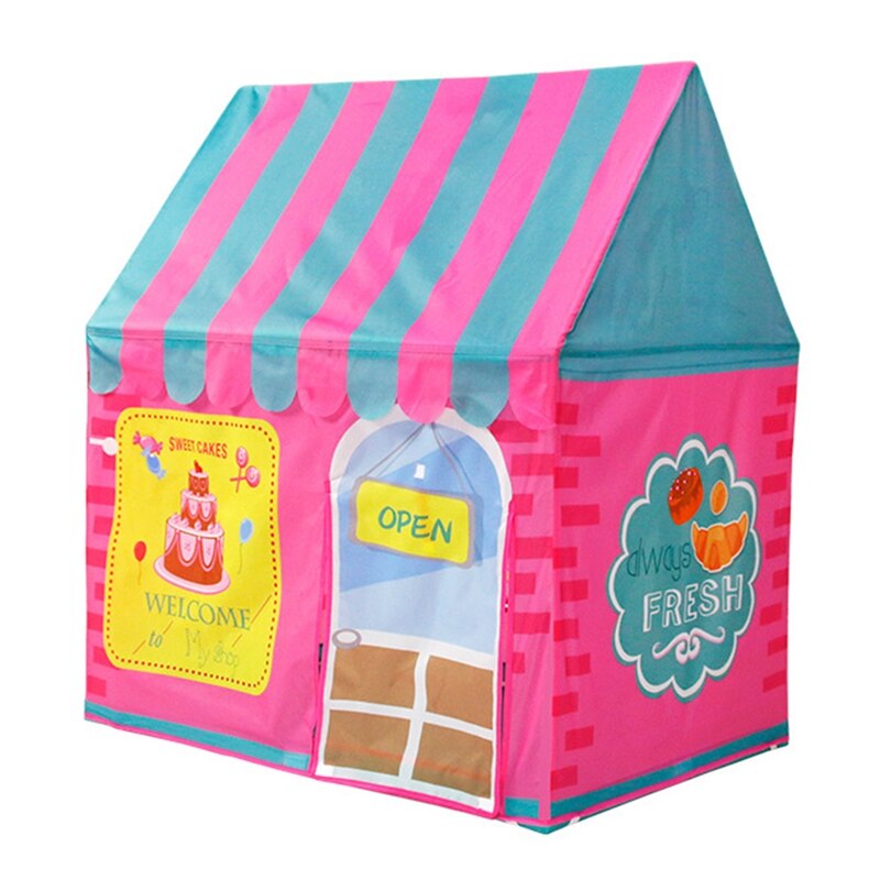 Kids Tent Dessert Shop Diy Tent Play Tenten Indoor Baby Huis Pretend Kids Playhouse Kinderen Draagbare Tenten: Pink