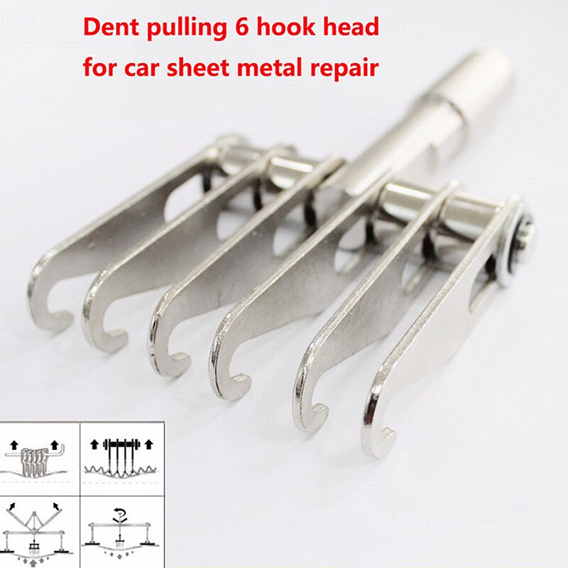 Auto Car Body 6 Finger Dent Repair Puller Claw Hook For Slide Hammer Tool 16mm Thread Car Body Repair Dent Tool