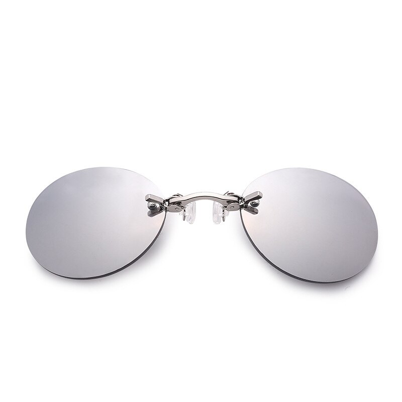 ISENGHUO Klassische Runde Clip Auf gläser Matrix Morphus Sonnenbrille Matrix Sonnenbrille Film sonnenbrille randlose sonnenbrille männer