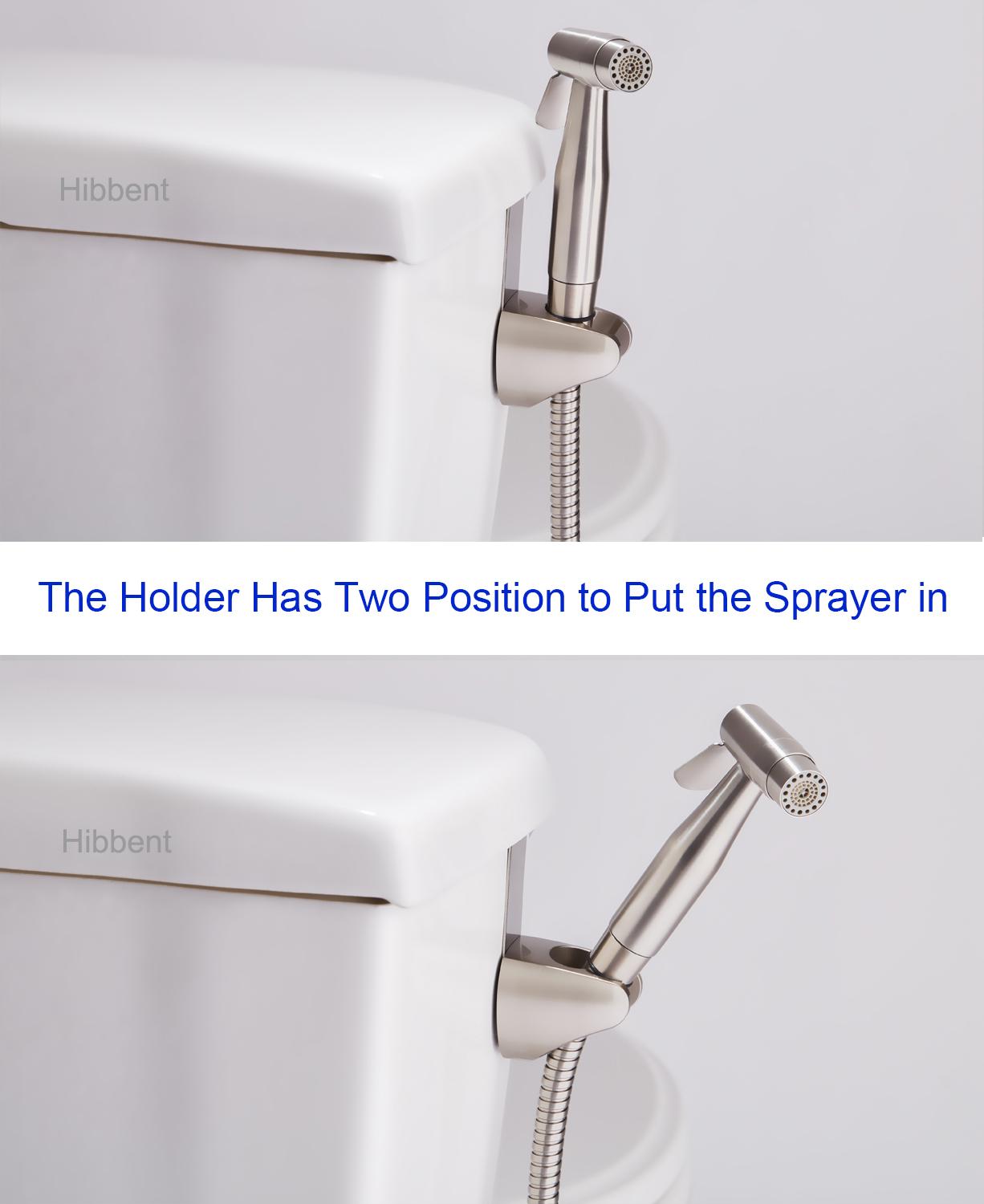 Toilet met twee functies, roestvrijstalen handdouche met bidet, dubbele sproeier, verstelbare douchesproeier voor persoonlijke reiniging