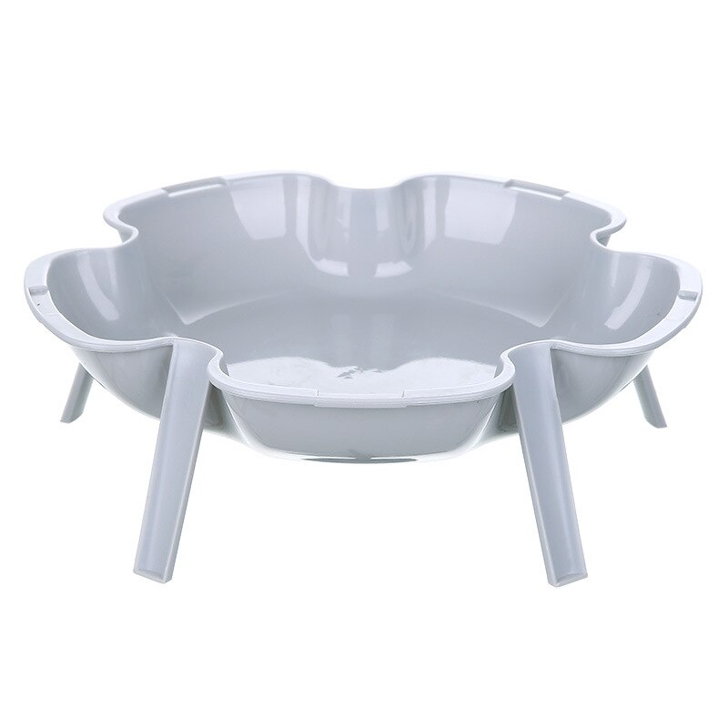 1 Uds., placa de flor superpuesta, olla , plato lateral, vajilla creativa para el hogar, plato pequeño de fruta, plato de postre: Grey