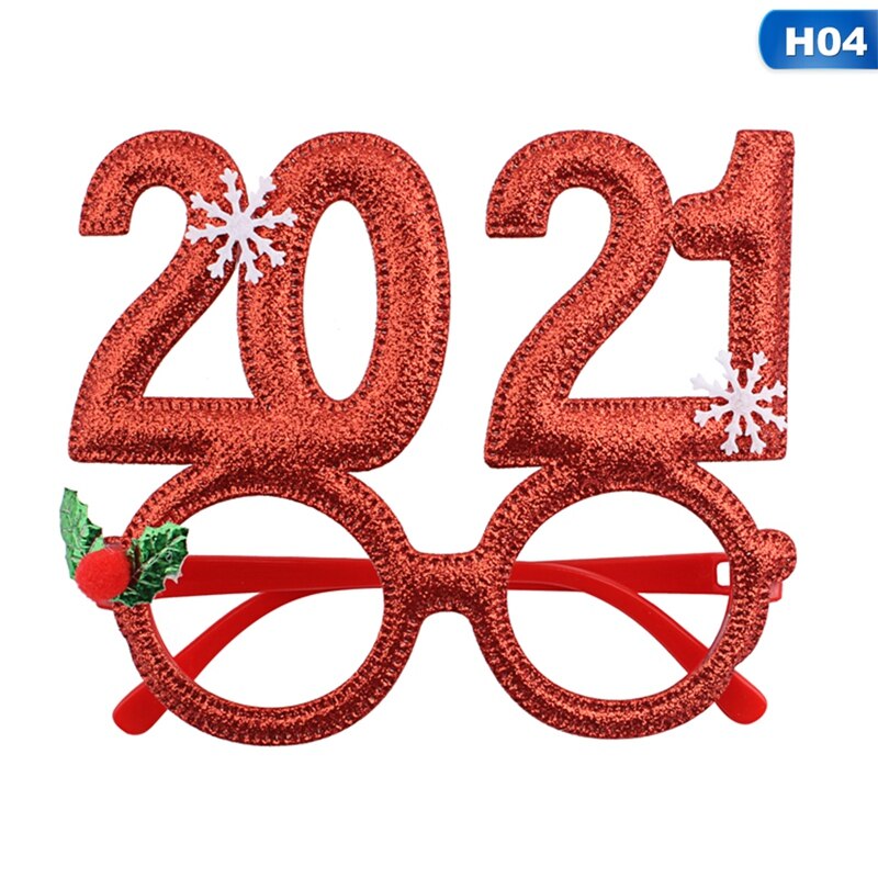 Noël lunettes père noël bonhomme de neige flocon de neige arbre wapiti papier lunettes fête Photo accessoires décoration de noël pour la maison
