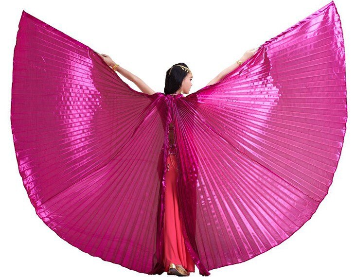 , gran , apertura egipcia Isis, alas de danza del vientre, accesorios de baile, ala, venta sin palo, completamente , 8 colores disponibles