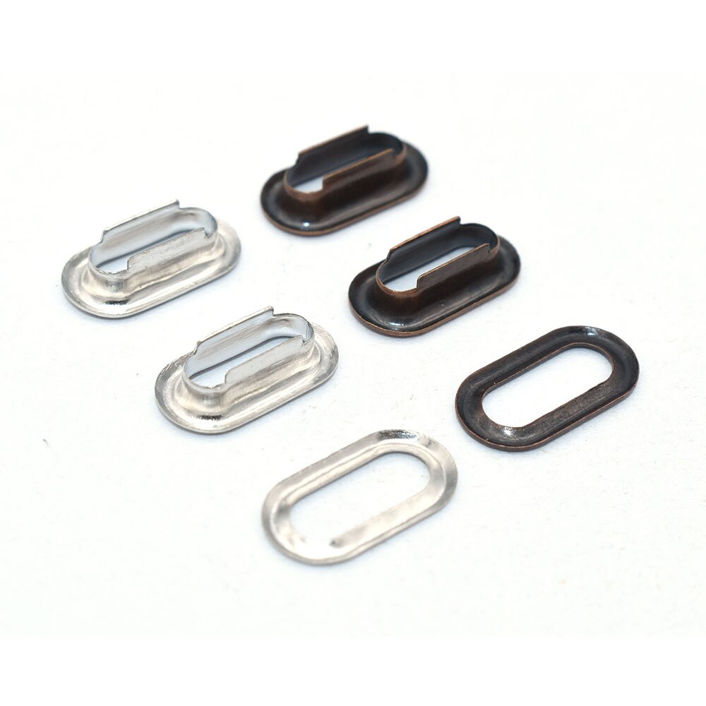 Œillet métallique ovale en cuivre, 10mm, accessoires pour couture de chaussures, sac, fabrication de cuir