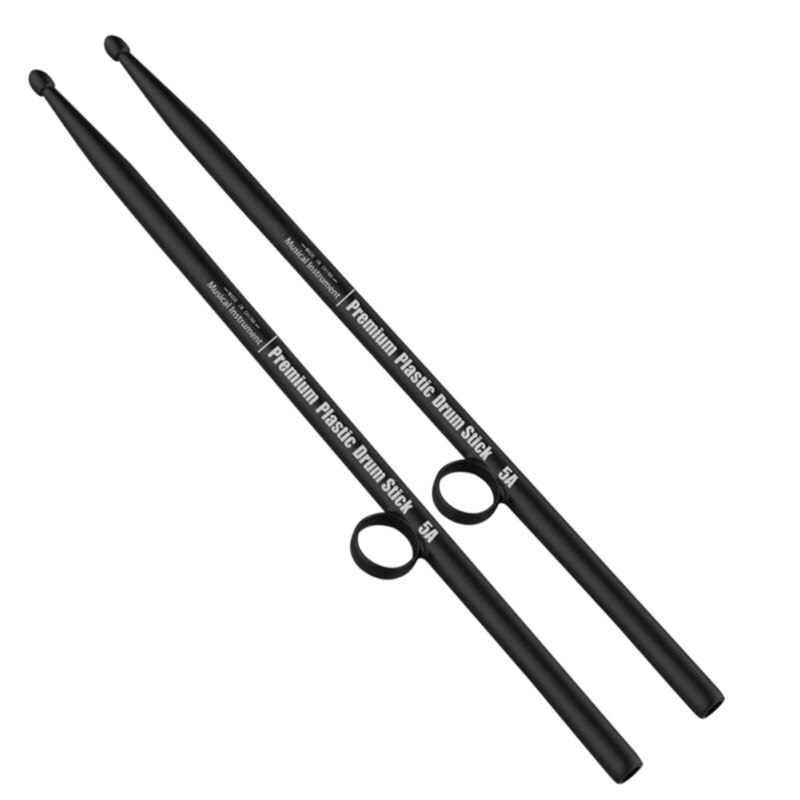 1 Paar Abs 5A Drumsticks Met Extra Ring Kleur Drum Sticks Twirl En Grip N0HA: 7HH402653-BK