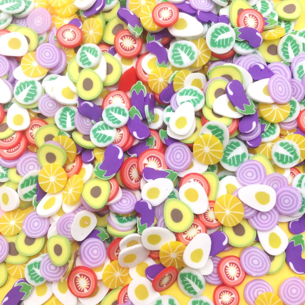 Mezcla de arcilla polimérica de aguacate para manualidades, mezcla de 100g, rociadores de arcilla para uñas artísticas bricolaje, accesorios de Material para decoración de teléfono: Default Title