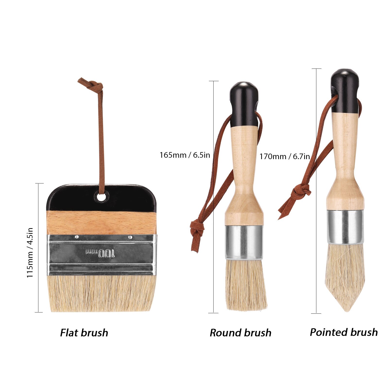 Chalk Pant Brush Set For Furnture 17 PCS Kt Wth 6 Brushes, 9 Tools Extras Pantng Or Waxng - View #2