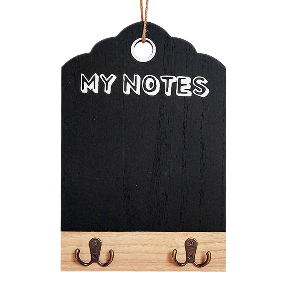 Wordpad Wall Mounted Home Decor Message Board Hanging Blackboard Practical With Hooks Blank Office Kitchen School Supplies