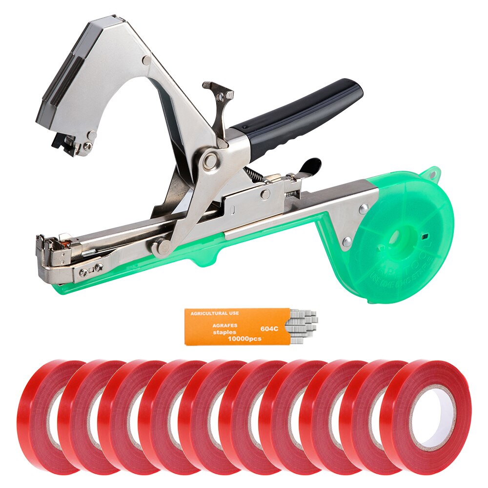 A1 máquina de amarração planta jardim tapetool tapener + 10 rolos conjunto fita para vegetal uva tomate pepino flor: Set 3
