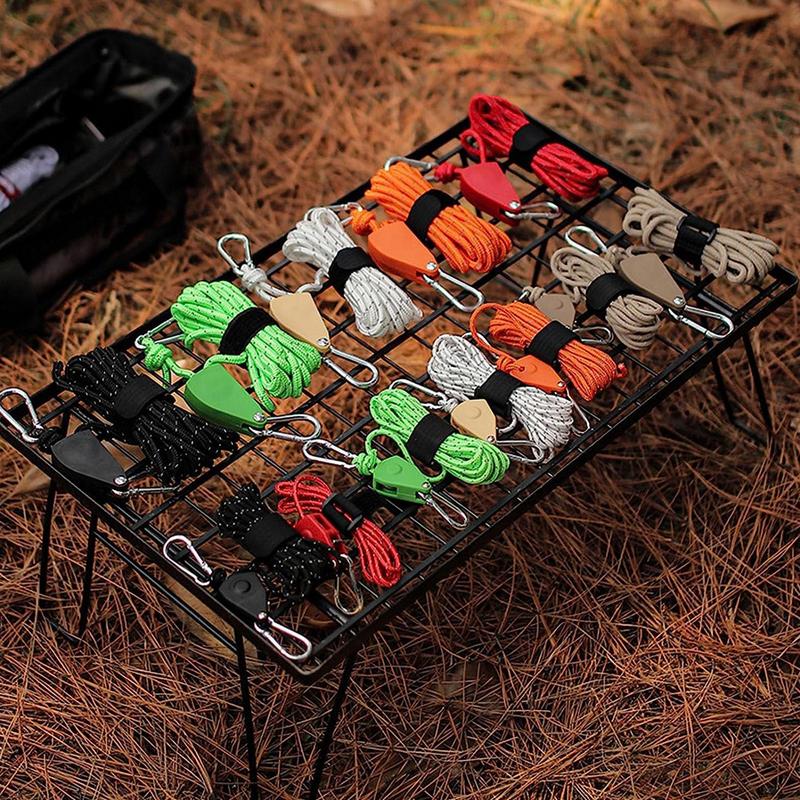 Kampeertent Vastbinden Touw Strakker Bevestiging Katrol Hangers Luifel Touw Haak Gesp Touw Aanhaalriemen Gereedschap