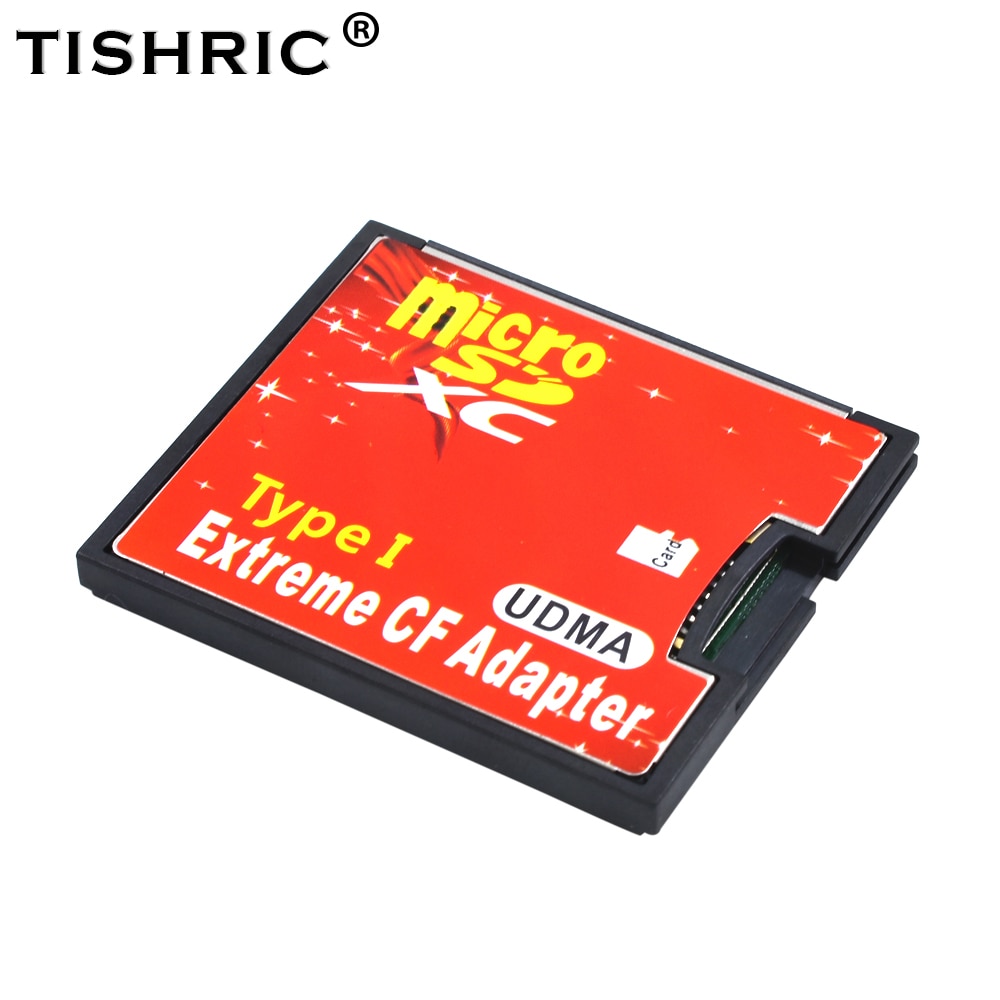 TISHRIC Micro SD TF Naar Adapter Cf-kaart Voor MicroSD/HC Naar Compact Flash Type I Geheugenkaart reader Converter Voor Camera