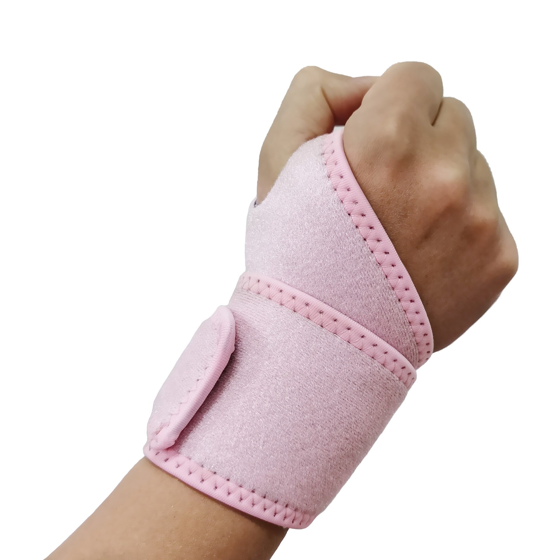 1 stück handgelenkbandage zur unterstützung von handgelenken und händen im fitnessstudio, verstellbarer bandagenriemen, handgelenkstützen für sport- und gewichtheberhandschuhe: A-pink