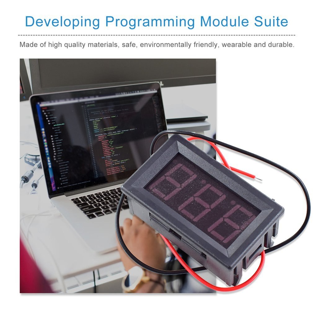 Mini Led Display Digitale Voltmeter Panel Volt Voltage Meter Tester Omgekeerde Verbinding Bescherming 12V Voor Auto Motorfiets