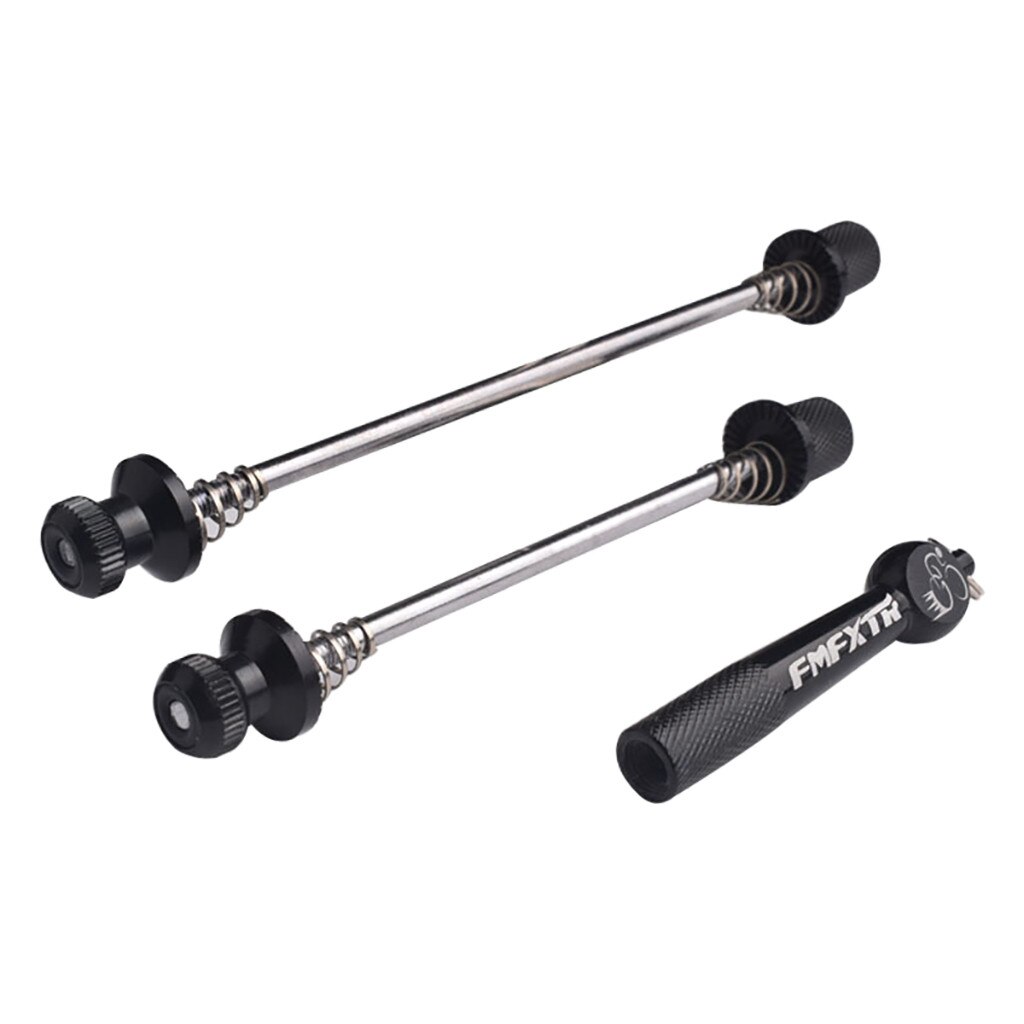 MTB Road Bike Wheel Locking Security Quick Release Skewers Anti Theft Skewer Set For MTB Road Bike Cycling Accessories bicicleta: Black