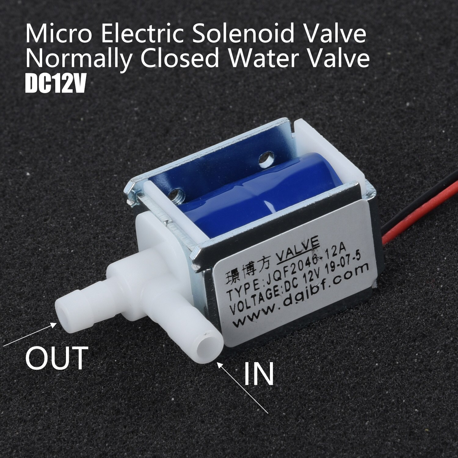 DC 12V Micro Electric Solenoid Valve N/C Normally Closed Mini Water Air Valve Car Auto Replacement Parts
