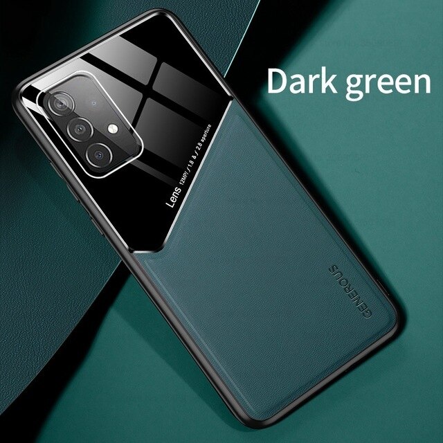 Funda de cuero con soporte magnético para samsung galaxy a72 5g sm-a726b/ds 6,7 ", carcasa de silicona a prueba de golpes: for samsung a72 5g / green