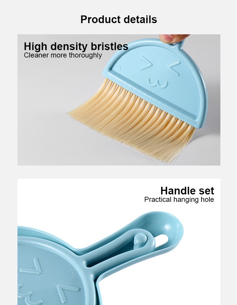 Home Mini Cleaning Brush Small Broom Dustpans Set Desktop Sweeper Garbage Cleaning Shovel Table Household Debris Cleaning Tools