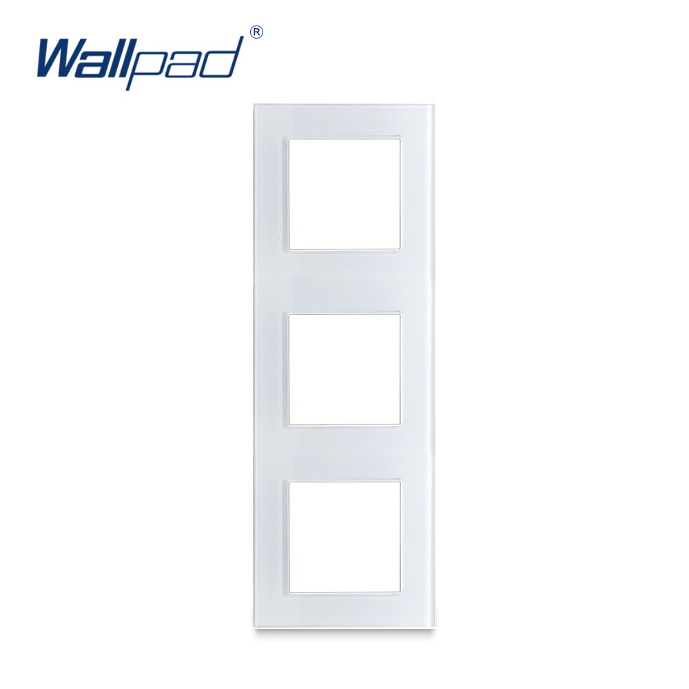 Wallpad Luxury Tempered Glass Panel Frame White Hotel Panel Vertical Frame 1 2 3 4 5 Frames Panel Only
