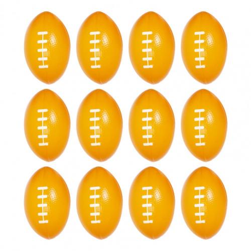 12Pcs Mini Football Stress Ball Anxiety Relief High Elasticity Party Favor Hand Grip Football Training Stress Ball for Home: Tangerine