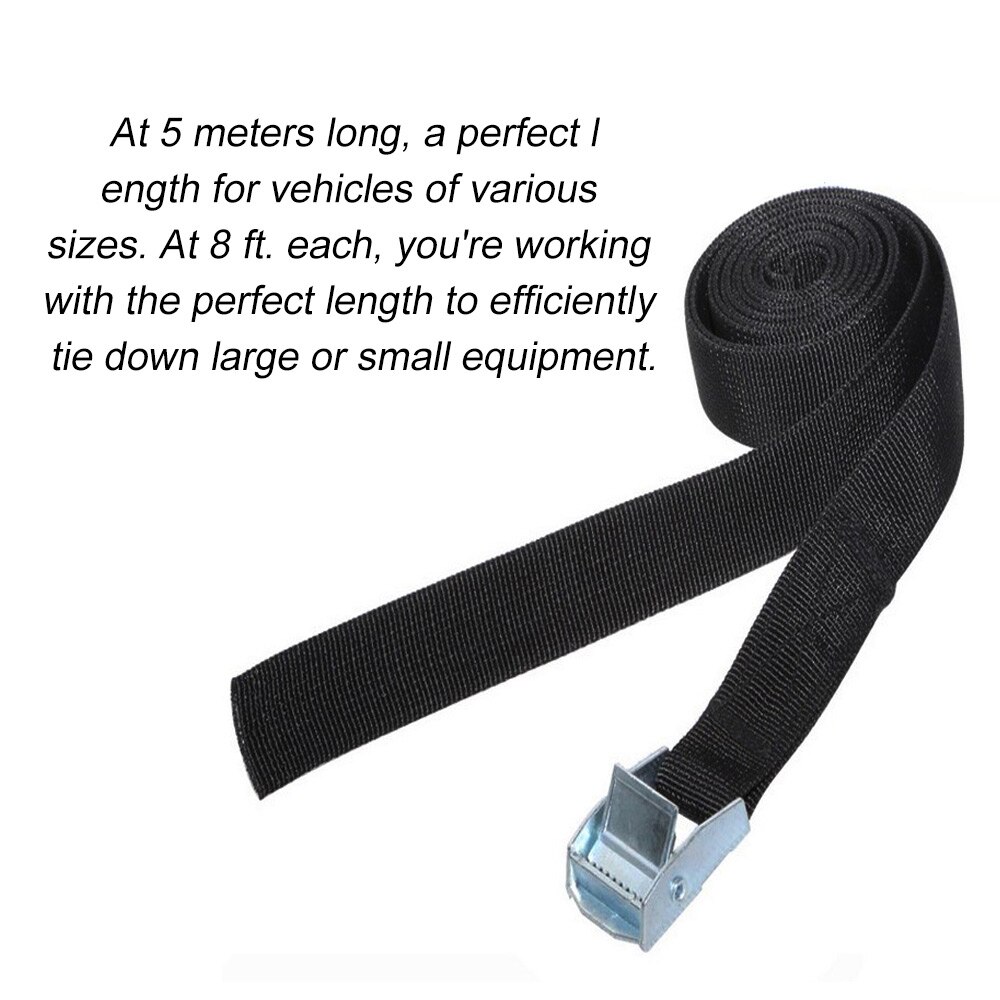 5M Tension Rope Car Auto Luggage Trailer Fixed Strap Rope Quick Release Cam Buckle Tie Down Strap Strong Ratchet Belt Tensioner