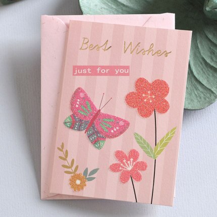 15pcs Mini Greeting Card Birthday Card Best Wishes Small Flower Card