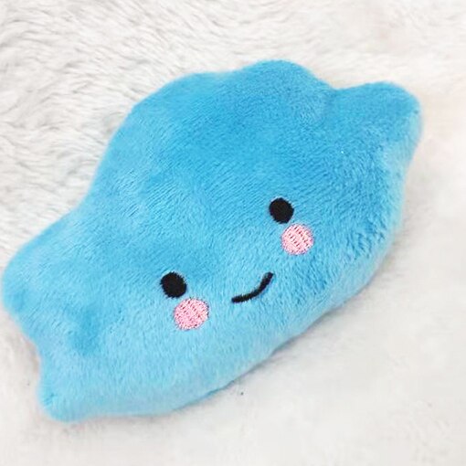 020-2 Fleece Chew Play Speelgoed Huisdier Piepende Puppy Chew Piepend Quack Sound Pop Speelgoed Creatieve Simulatie Donut Huisdier levert Hond Speelgoed: PT022-blue