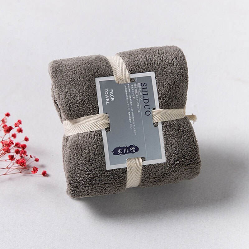36x80cm Luxury Coral Velvet Towel Super Soft Quick-drying Towels Absorbent Microfiber Comfort Home Bath Face Towel Washrag: Dark Grey