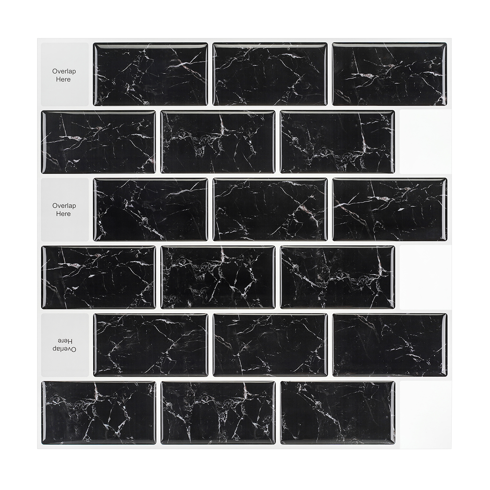 Morcart Peel En Stick Tegels Home Decor Zelfklevende Tegel Stickers 3d Muursticker Wit Behang Voor Keuken Badkamer Kamer: MT1021-1PCS