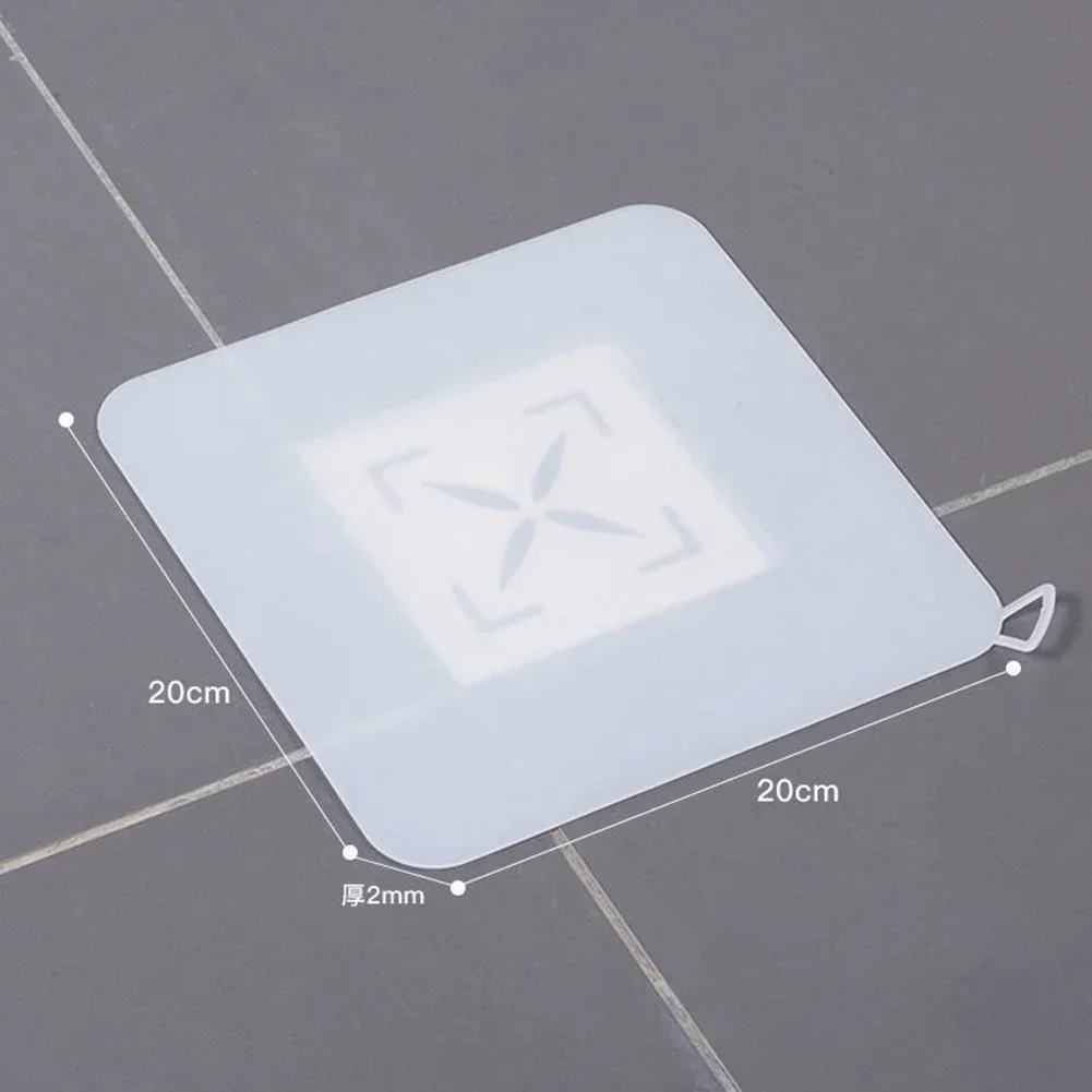 Silicone Floor Drain Anti-smell Cover Sewer Sink Smell Removal Sealing Drain Cover Kitchen Bathroom Home Insect-proof Seal Cover: WHITE
