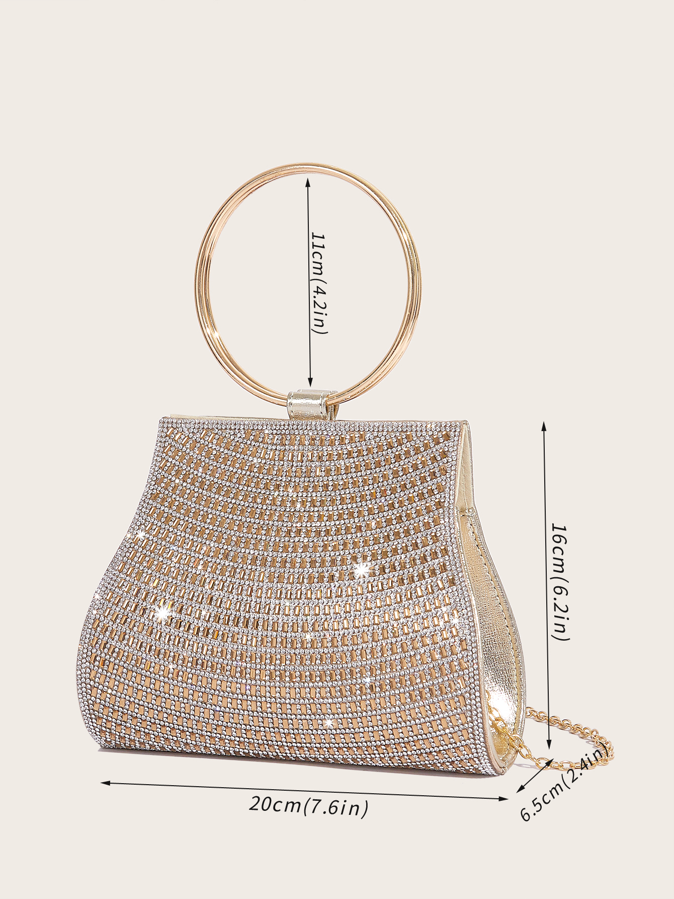 Sac De DîNer Nouveau Sac De MariéE De Diamant Bague De La Main Pure