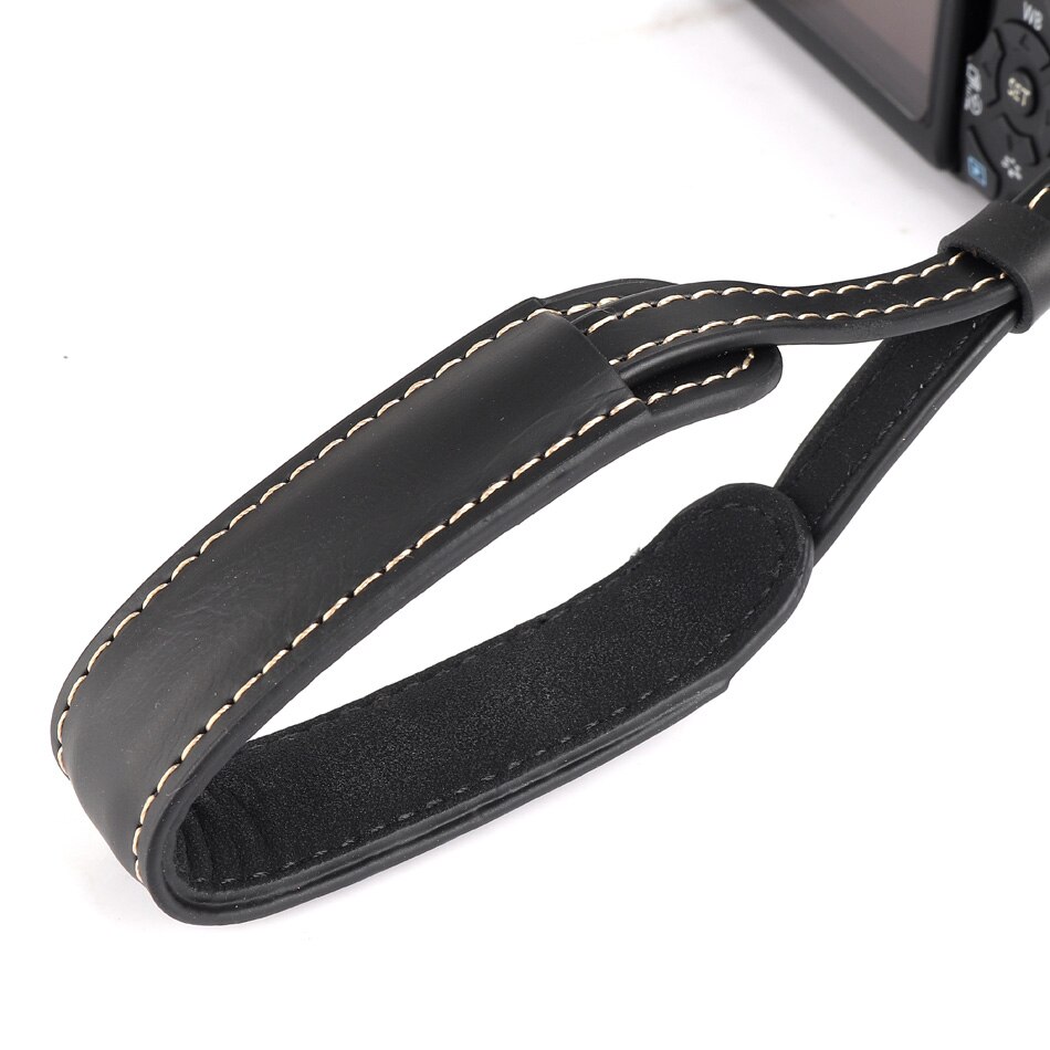 Kamerastropp pu lær kamera håndledd stropp for sony  a7 mark ii iii  a290 a390 a450 a550 a500 a580 a900 a3000 dslr stropp