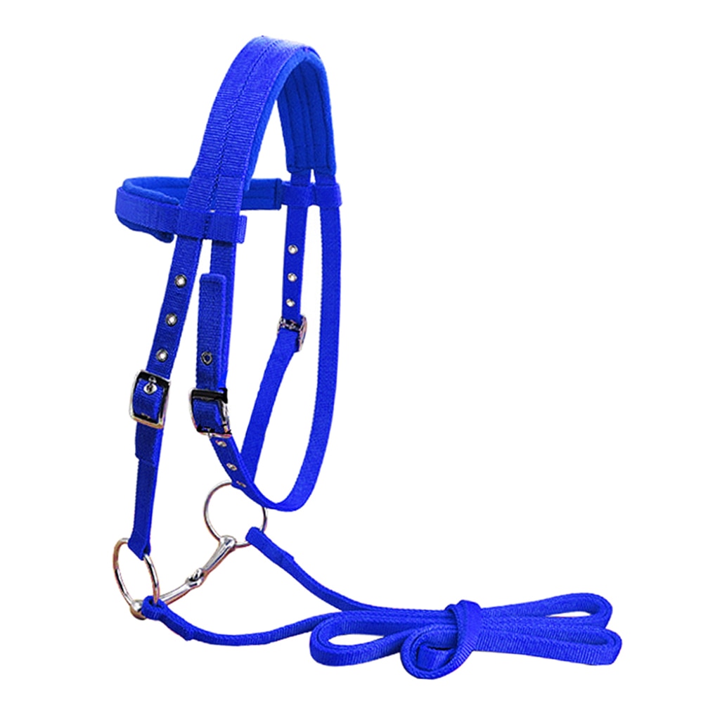 Hållbart hästtyg hästtyglar headstall förtjockat grimma ridutrustning 3 justerbara spännutrustning för häst