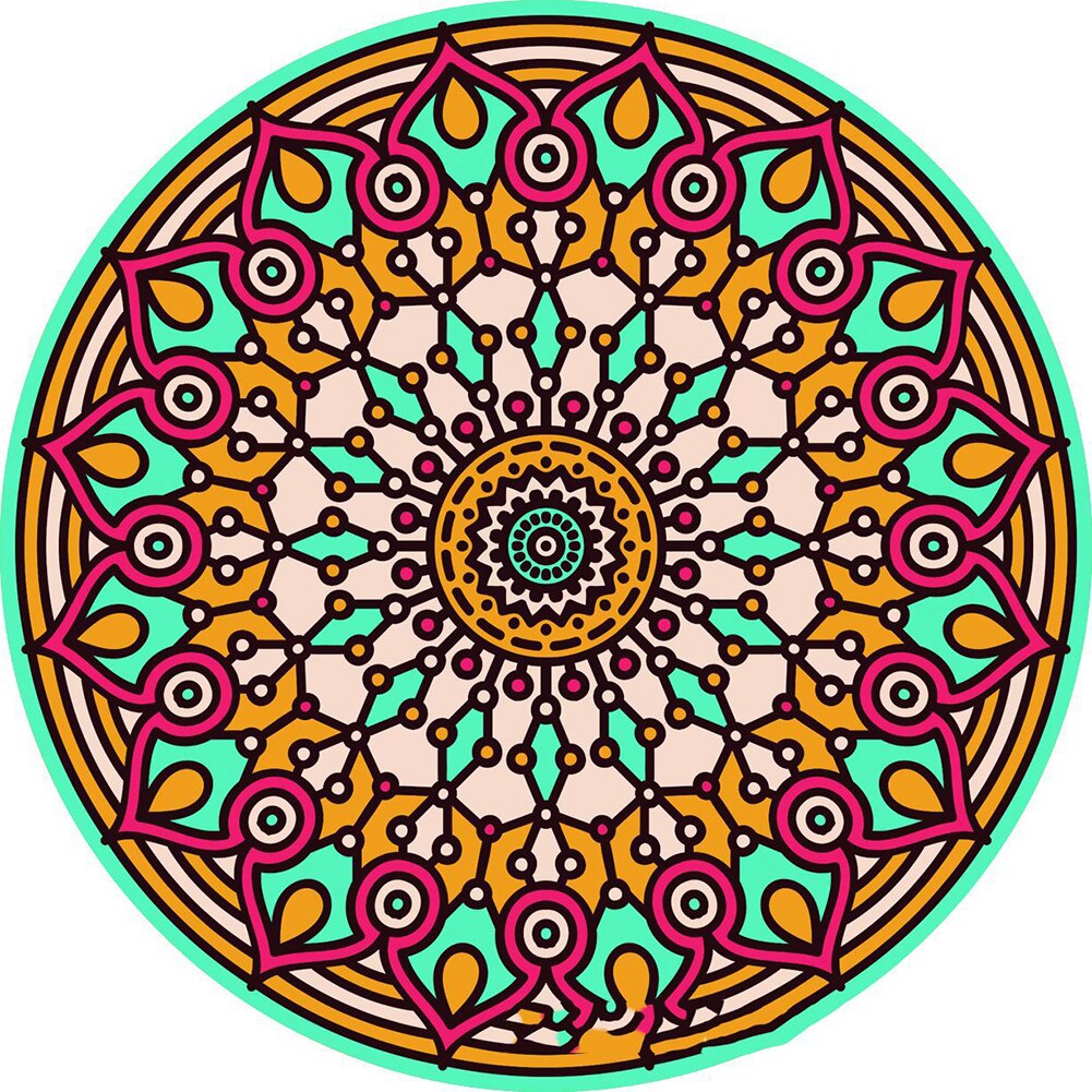 Nuevos posavasos redondos de cerámica para cocina, posavasos aislantes antideslizantes con estampado de flores de Mandala, suministros de boda