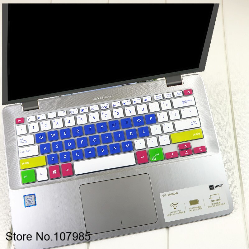 14 inch Laptop Keyboard Cover Protector For ASUS Vivobook S14 E406 E406MA E406M Q405Q 405UA Q405U X405U TP401 TP401MA S4000UA: Candyblue