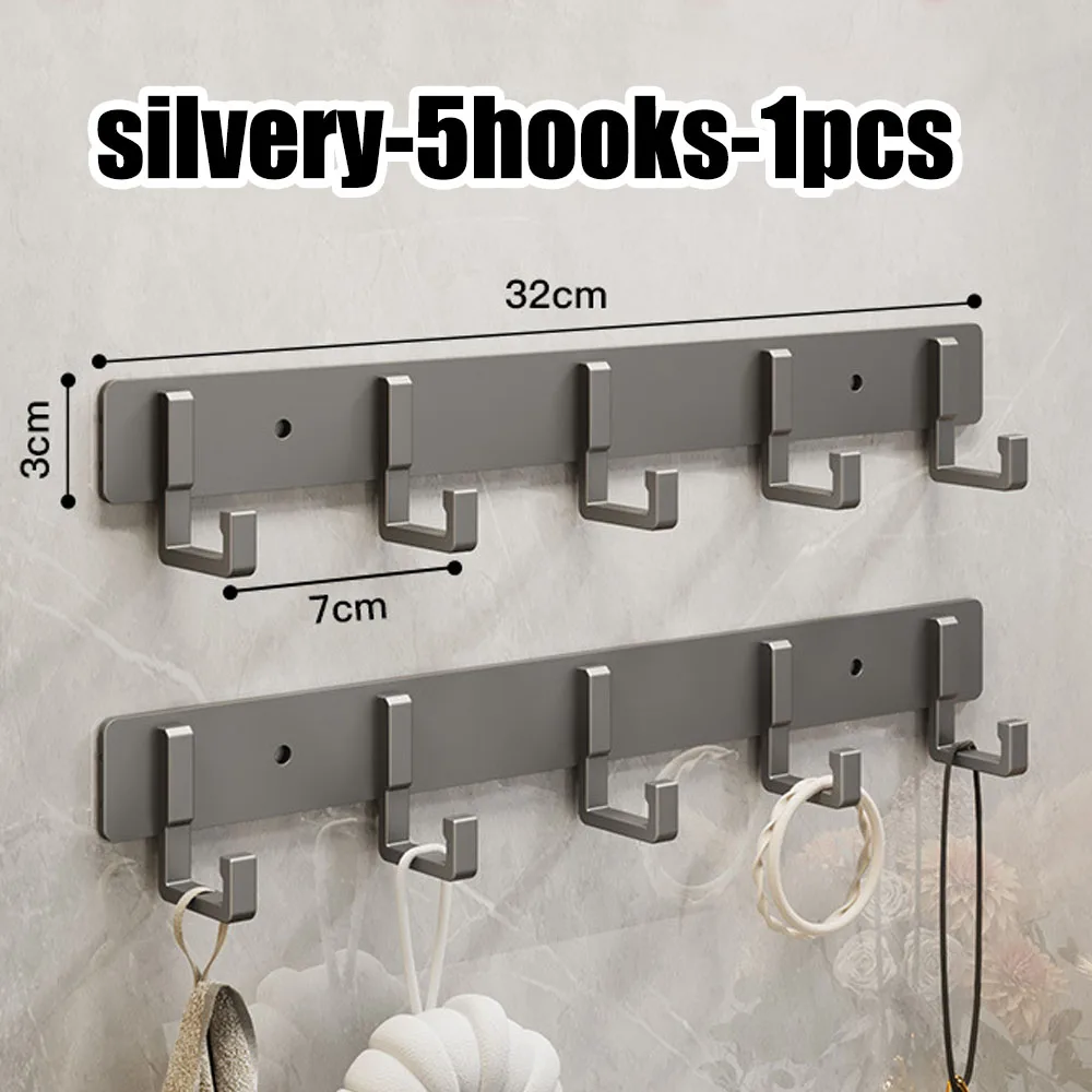 Perchero de pared para el hogar, ganchos negros para colgar ropa, colgador de toallas, gancho para bata de baño, accesorios de cocina de alta resistencia: Azul marino