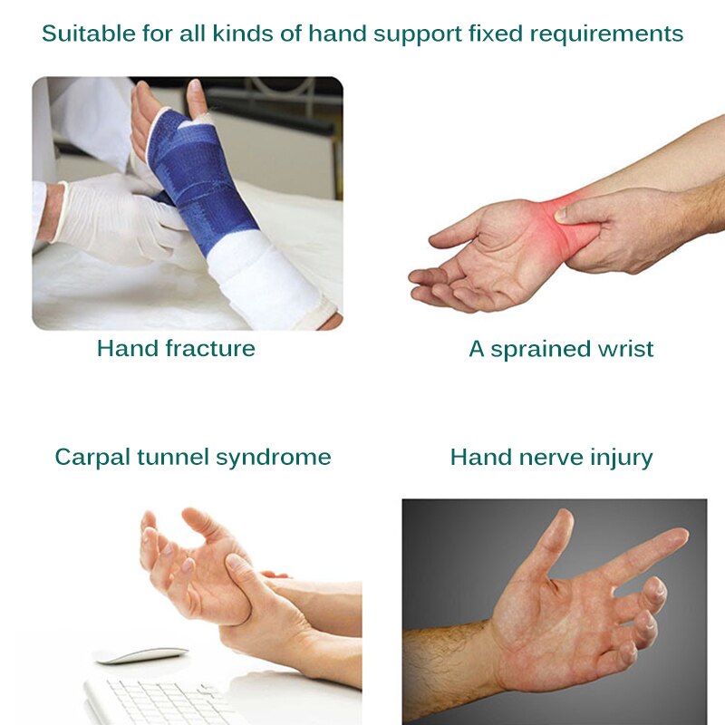 Vaste vingercorrector functionele fractuurrevalidatie hand polsspalk immobilisator verstelbare rustcorrector grijs vast