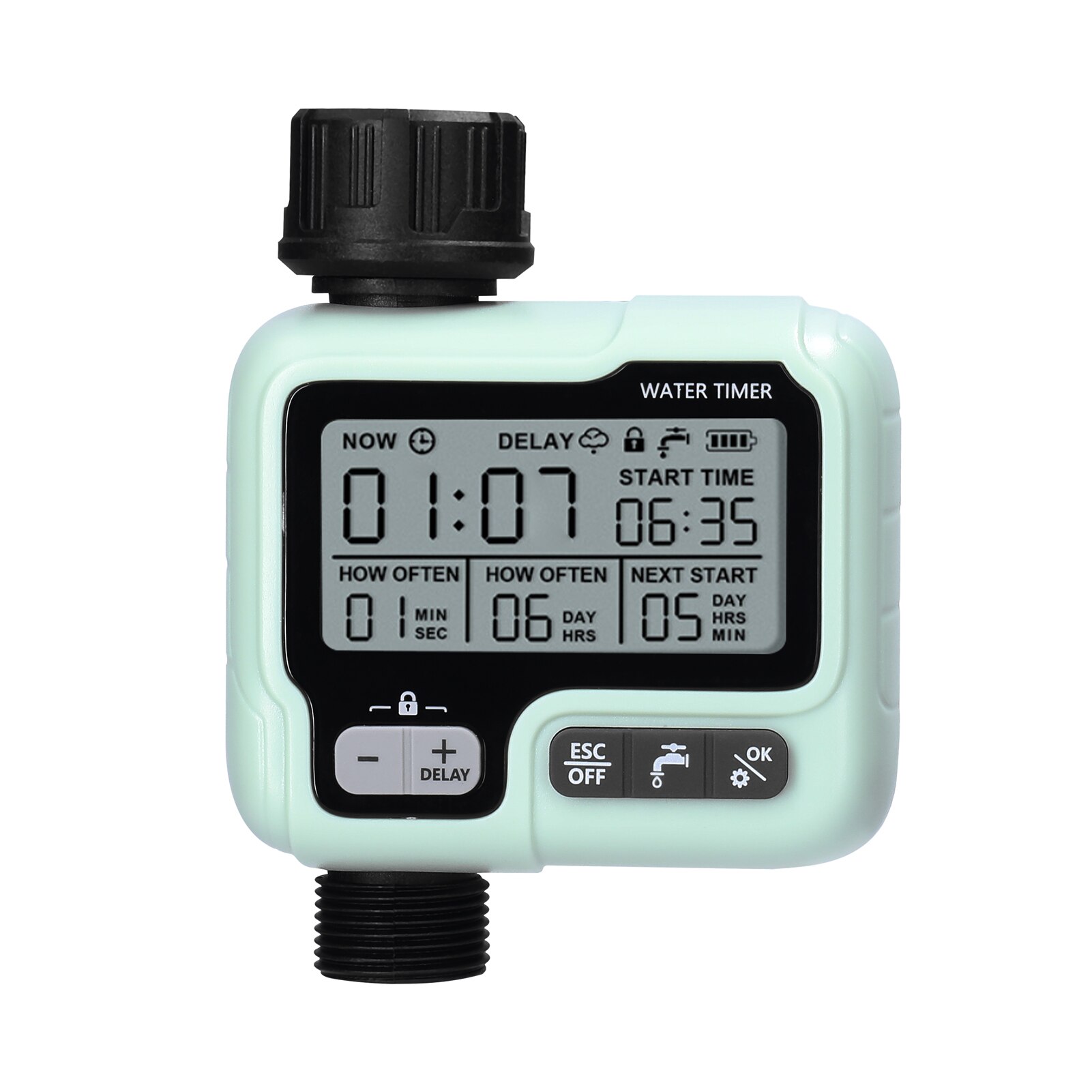 Watering Timer Automatic Irrigator Controller Home Garden Delayed Watering Automatic Drip Irrigation System IPX5 Waterproof