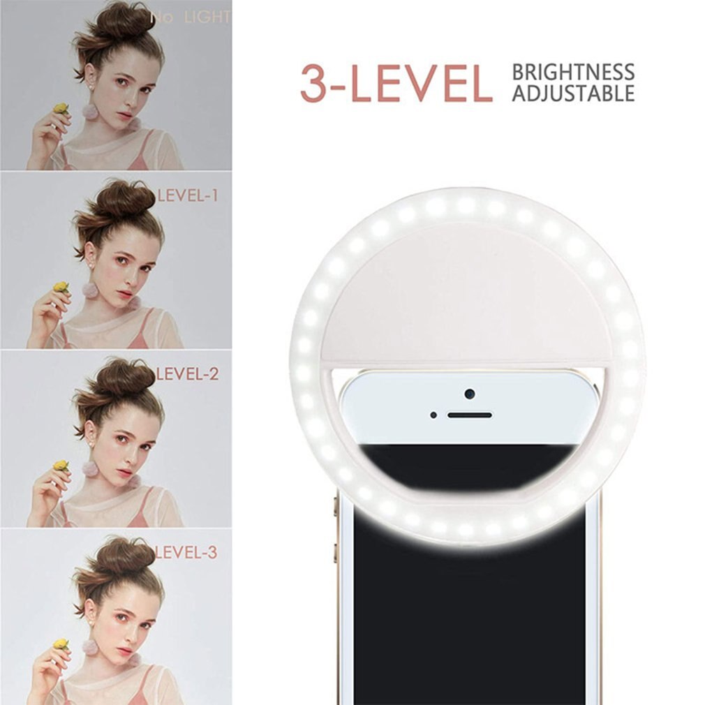 Selfie ringlicht mobiele telefoon ronde lichtclip selfie vullicht draagbare telefoon led ringlicht selfie vullicht