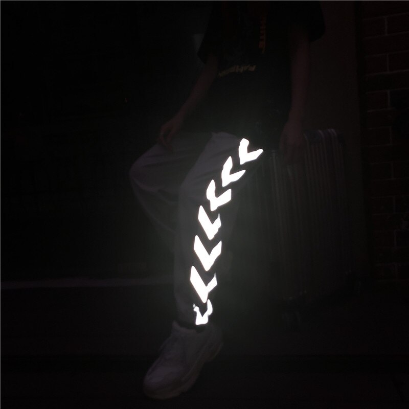 Hip hop dans kostume reflekterende bukser mænd/kvinder sport jogger street dance tøj bukser piger jazz hiphop bukser 2222