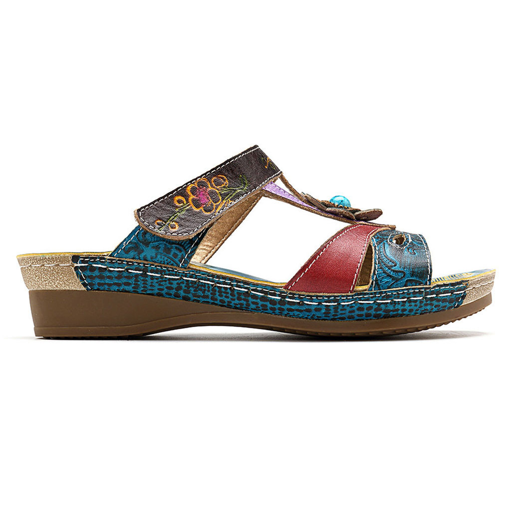 Zapatillas SAGACE de lujo de cristal, chanclas de verano para mujer, zapatos planos de talla grande para mujer, zapatillas de Puntera abierta, calzado de