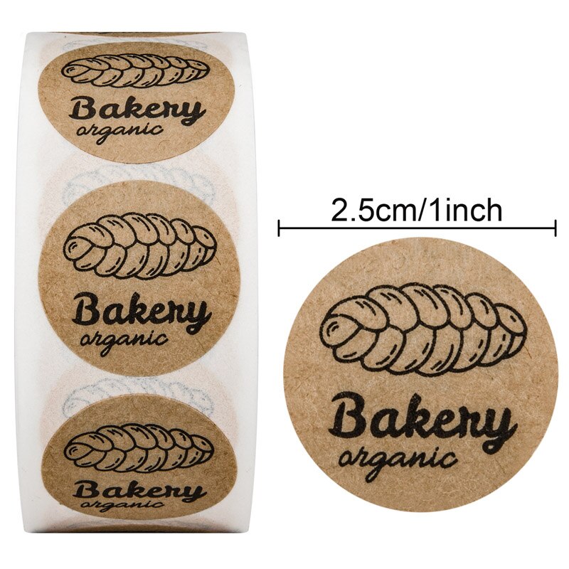 Hand Made Gebakken Met Liefde Sticker Handgemaakte Home Made Bakkerij Sticker Labels Voor Gebakken Voedsel Brood Cake Pakket Decor
