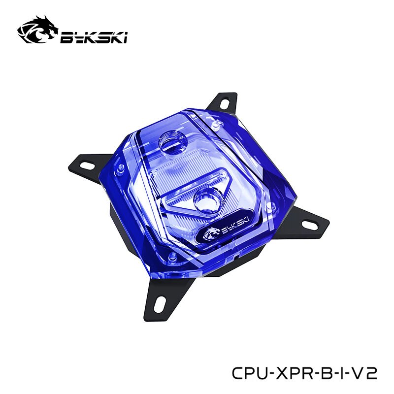 Bykski-bloque de agua para CPU, sistema de refrigeración líquida, Enfriador de CPU, 5V, CPU-XPR-B-I-V2, para INTEL LGA1150 1151 X99 /AMD RYZEN AM4 AM3: Intel 4PIN (RGB)