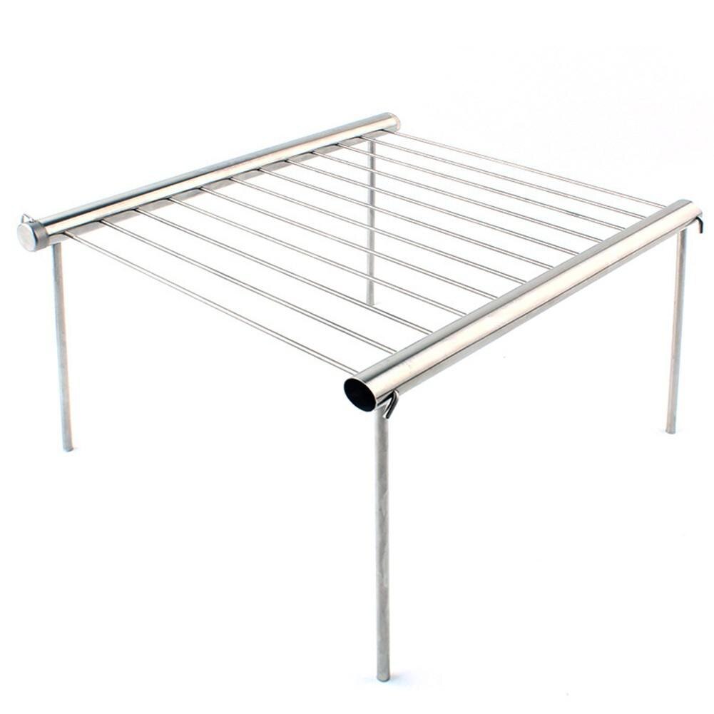 Mini Portable Pocket Stainless Steel BBQ Grill Outdoor Camping Folding BBQ Grill Barbecue Accessories For Home Park Use