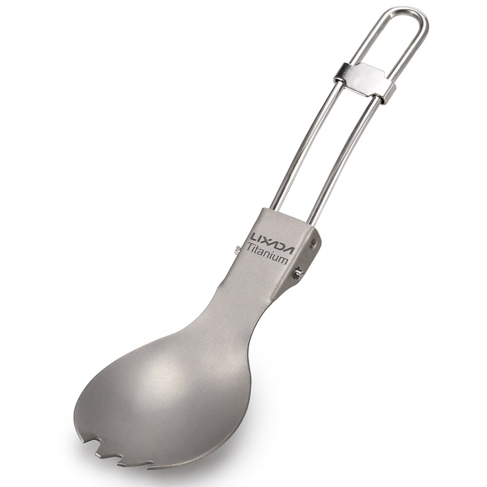 Lixada extérieur 4 pièces Camping titane batterie de cuisine ensemble 550ml tasse à eau tasse pliant solidifié alcool poêle Spork cuillère pare-brise