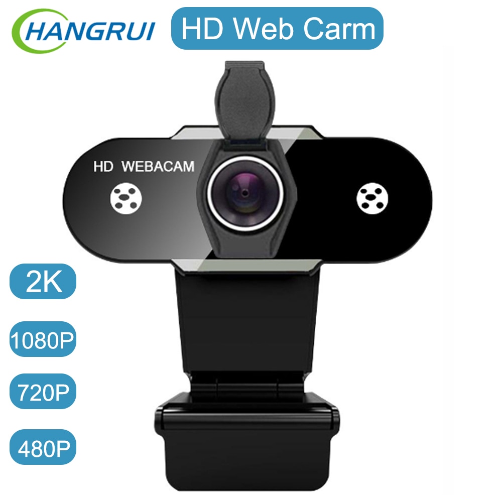 Auto Focus Webcam Full HD 2K 1080P 720P 480P Computer Web Camera With Mic For PC Computer Laptop Learning Live Calling Recording