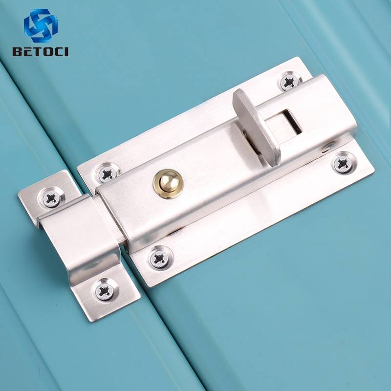 BETOCI Stainless steel latch lock latch spring automatic lock latch latch lock install bathroom door cabinet lock hardware