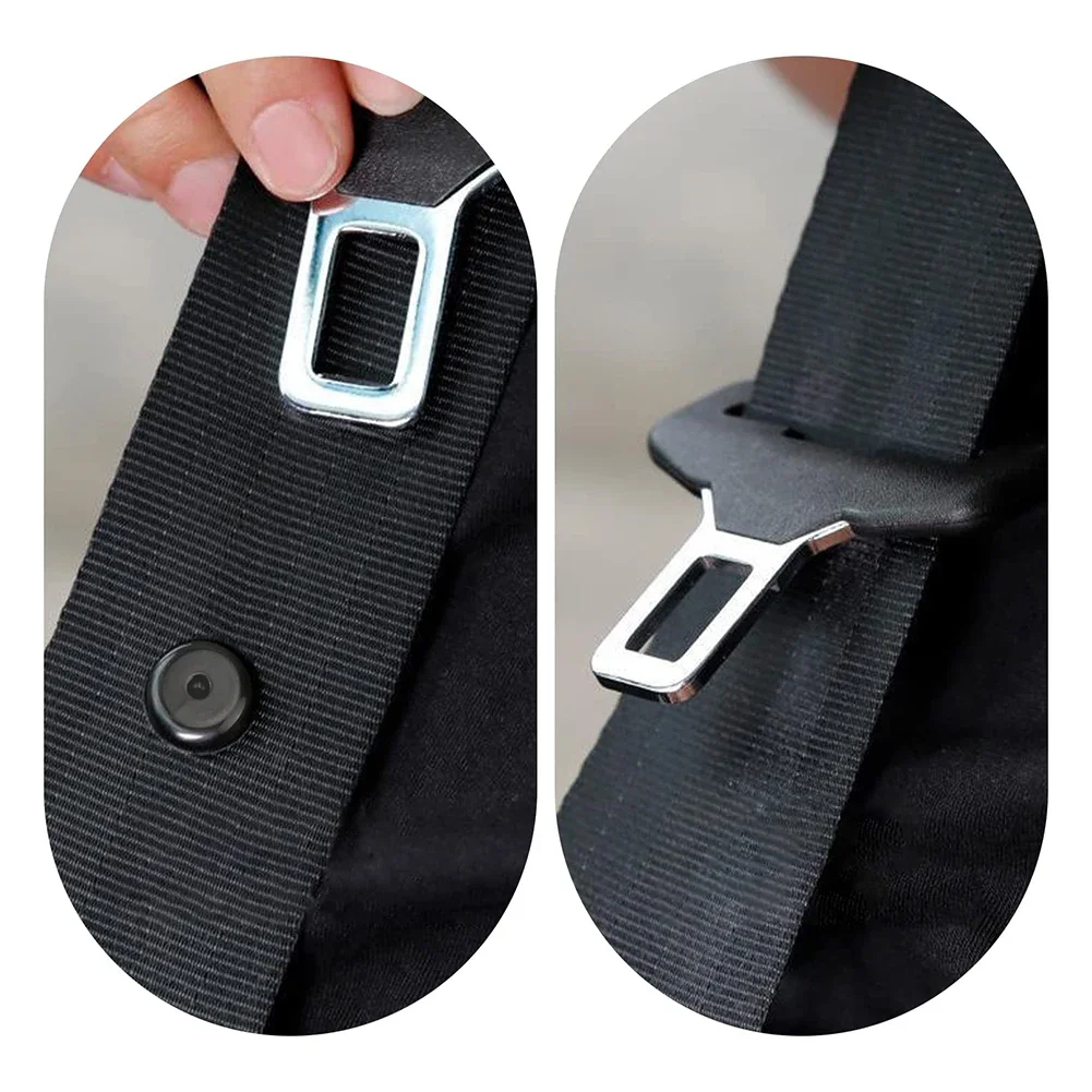 8x botão de cinto de segurança do carro fivela parar universal ajuste rolha kit preto cinto de segurança do carro rolha fivela anti-deslizamento botão retentor