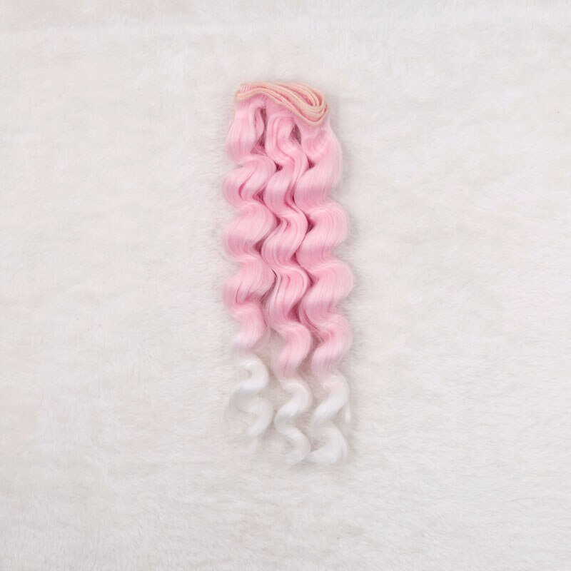 25cm BJD Ye Luoli SD DIY doll wigs Barbi chole doll wigs/hairs gradient color curly wave hair wigs: 2